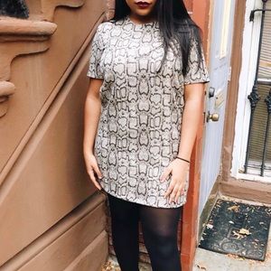 Animal Print Shift Dress